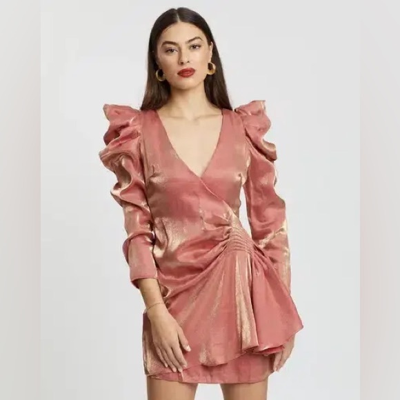 Brand new ELLIATT GOLDEN DRESS ORANGE/GOLD SIZE Medium - Picture 5 of 10